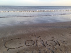 name on beach